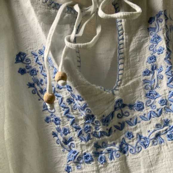 100% Cotton Bell sleeve gardener blouse - Picture 6 of 7